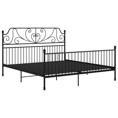 vidaXL Okvir za krevet crni metalni 180 x 200 cm