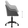 vidaXL Okretna blagovaonska stolica od tkanine svjetlosiva