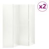 vidaXL Sobne pregrade s 4 panela 2 kom bijele 160 x 180 cm čelične
