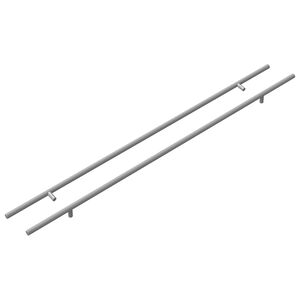 vidaXL Dr&scaron;ka za ormar 2 kom. Srebrno 800 mm Nehrđajući čelik