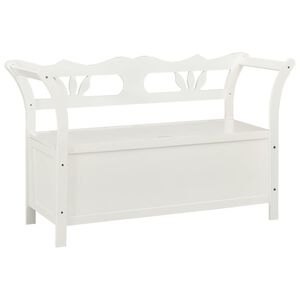 vidaXL Klupa bijela 107 x 45 x 75,5 cm od masivne jelovine