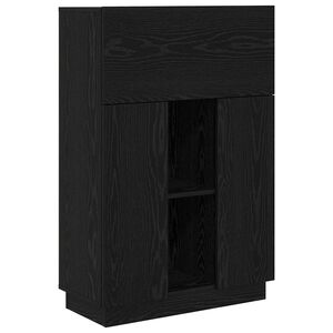vidaXL Stol Crni hrast 71.5 x 31.5 x 106.5 cm Konstruirano drvo