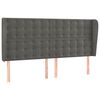 vidaXL Uzglavlje s u&scaron;ima tamnosivo 183x23x118/128 cm bar&scaron;unasto