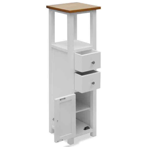 vidaXL Visoki ladičar od masivne hrastovine 26 x 26 x 94 cm