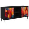 vidaXL TV ormar HEESCH 102 x 33 x 51 cm Crni hrast Konstruirano drvo