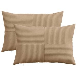 vidaXL Presvlaka za jastuk 2 pcs ALMELO Smeđa 30 x 50 cm Kord