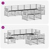 vidaXL Setovi sofa 8 pcs Prirodna Čvrsto drvo akacije