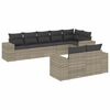 vidaXL 8-dijelni set vrtnih sofa od poliratana s jastucima svjetlosivi