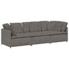 vidaXL Modularna sofa s jastucima, korduro tkanina, svijetlo siva
