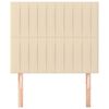 vidaXL Uzglavlje krem boje 90x5x118/128 cm tkanina