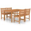 vidaXL Vrtni blagovaonski set od 5 dijelova 150 x 90 cm masivno tikovino drvo