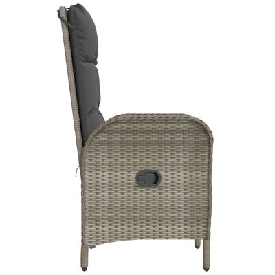 vidaXL Vrtne stolice 2 kom od poliratana sive