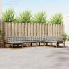 vidaXL Set vanjskih sofa s jastukom 8 pcs Prirodna i svijetlo siva