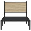 vidaXL Metalni okvir kreveta bez madraca boja hrasta sonome 90x200 cm