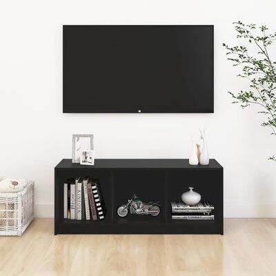 vidaXL TV ormarić crni 104 x 33 x 41 cm od masivne borovine