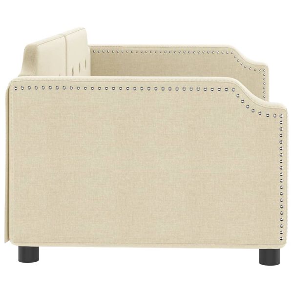 vidaXL Dnevni krevet krem 90 x 200 cm od tkanine