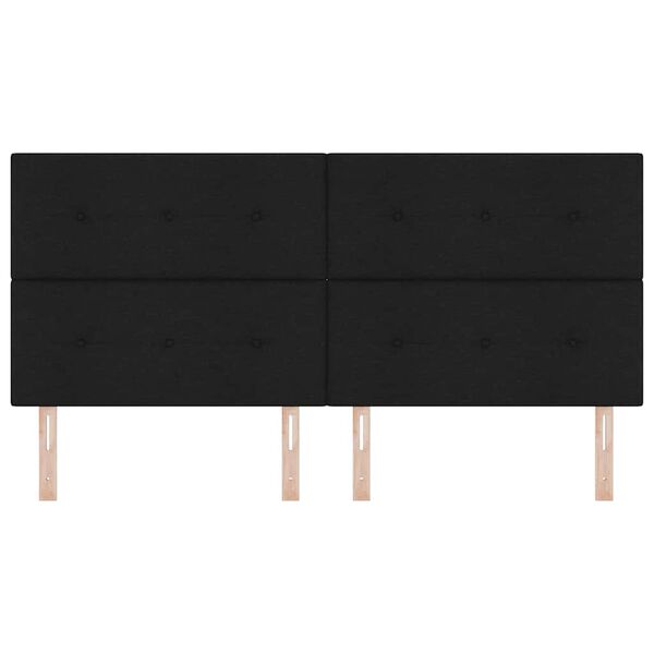 vidaXL Uzglavlje podesivo po visini s uzglavljem Crna 200 cm tkanina