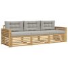vidaXL Set vanjskih sofa 3 kom. Bijela i svjetlosiva