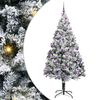vidaXL Umjetno božićno drvce Bijelo 210 cm PVC i Čelik i Plastika