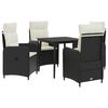 vidaXL Set stolića za sofu 5 kom. Crna i krem-bijela 80 x 80 x 74 cm
