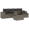 vidaXL 6-dijelni set vrtnih sofa od poliratana s jastucima sivi