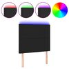 vidaXL LED uzglavlje crno 100x5x118/128 cm od umjetne kože