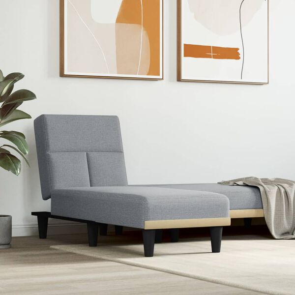 vidaXL Počivaljka svjetlosiva od tkanine