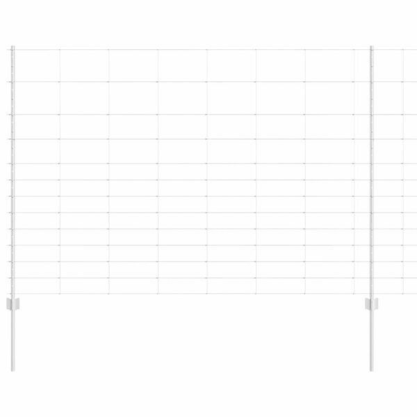 vidaXL Ograda s postovima Srebrno 1,5 x 50 m Čelik