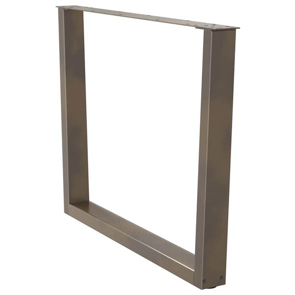 vidaXL Noge za blagovaonski stol V-oblik 3 kom Prirodni čelik 100 x (72-73,3) cm Čelik