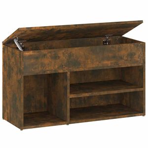 vidaXL Klupa za cipele dimljeni hrast 80x30x45 cm konstruirano drvo