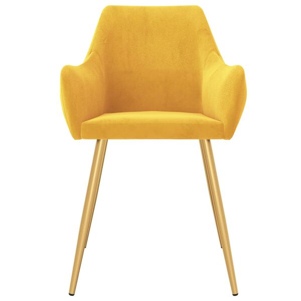 vidaXL Blagovaonske stolice 6 kom žute bar&scaron;unaste