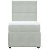vidaXL Box spring krevet s madracem svjetlosivi 90x190 cm baršunasti