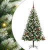 vidaXL Umjetno Božićno drvce s pokrivačem snijega 150 LED lampica