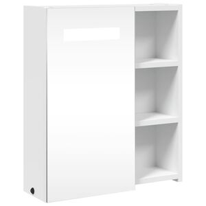 vidaXL Kupaonski ormarić s ogledalom i LED svjetlom bijeli 45x13x52 cm