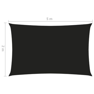vidaXL Jedro protiv sunca od tkanine Oxford pravokutno 2 x 5 m crno