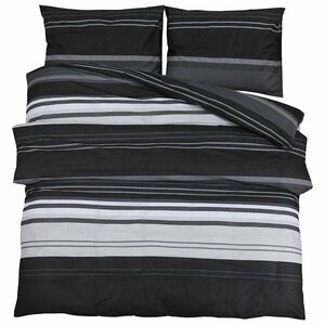 vidaXL Set posteljine za poplun crno-bijeli 140x200 cm pamučni