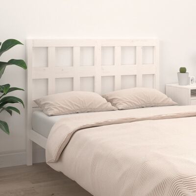 vidaXL Uzglavlje za krevet bijelo 145,5x4x100 cm od masivne borovine