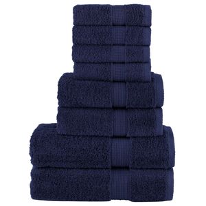 vidaXL 8-dijelni vrhunski set ručnika SOLUND modri 600 gsm