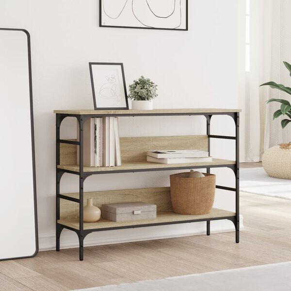 vidaXL Konzolni stol boja hrasta sonome 100x32x75 cm konstruirano drvo