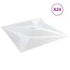 vidaXL Zidne panele 24 pcs Bijela zvijezda 50 x 50 cm XPS pjena