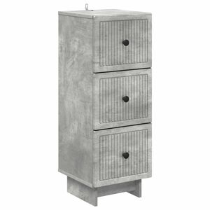 vidaXL Ormar s ladicama Betonska siva 33 x 34,5 x 90 cm