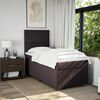 vidaXL Krevet s oprugama i madracem tamnosmeđi 80x200 cm od tkanine