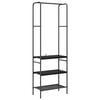vidaXL Stalak za odjeću Crni hrast 60 x 30 x 171 cm Konstruirano drvo