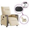 vidaXL Električni masažni naslonjač od tkanine krem