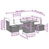 vidaXL Sjedeća garnitura za vrt s pohranom 10 pcs Crna Poli ratan