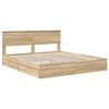 vidaXL Krevet s od storage Sonoma hrast 180 x 200 cm Konstruirano drvo