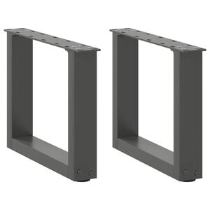 vidaXL Noge za klub stolić U-oblik 2 kom antracit 30 x (30-31) cm čelik