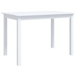 vidaXL Blagovaonski stol bijeli 114 x 71 x 75 cm od drva kaučukovca