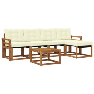 vidaXL Set vanjskih sofa s jastukom 6 pcs Prirodna i krem