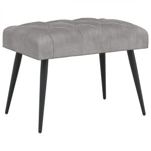 vidaXL Klupa s gumbastim tkanjem Svjetlosiva 60 x 40 x 45 cm Bar&scaron;un